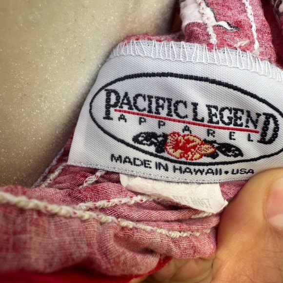 Pacific Legend Hawaiian Sundress Floral Smocked Made in Hawaii Red Size S‎ - Picture 3 of 9